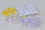 Acrylic Flower Drop Dangle Earrings