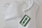 *** Acrylic Resin Retro Cassette Tape Drop Dangle Earrings