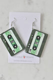 *** Acrylic Resin Retro Cassette Tape Drop Dangle Earrings