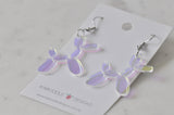 Balloon Dog Transparent Translucent Drop Dangle Earrings