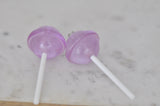 Lollipop Candy Novelty Fun Drop Dangle Earrings - Purple