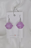 Lollipop Candy Novelty Fun Drop Dangle Earrings - Purple