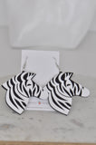 Acrylic Perspex Laser Cut Zebra Drop Earrings