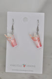 Strawberry Milkshake Thick shake Dangle Drop Earrings