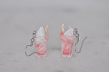 Strawberry Milkshake Thick shake Dangle Drop Earrings