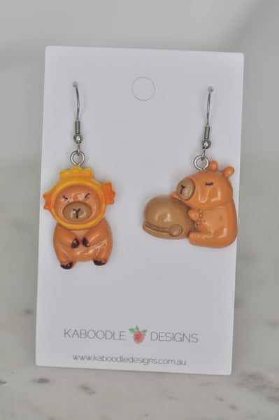 Capybara Dangle Drop Earrings