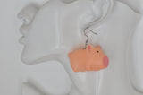 Novelty Pig Drop Dangle Earrings