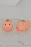 Novelty Pig Drop Dangle Earrings