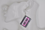 *** Acrylic Resin Retro Cassette Tape Drop Dangle Earrings