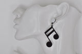 *** Acrylic Perspex Laser Cut Music Notes Drop Earrings