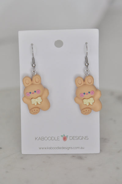 Bunny Rabbit Drop Dangle Earrings