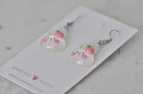 Bunny Rabbit Strawberry Drop Dangle Earrings