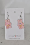 Bunny Rabbit Drop Dangle Earrings - Pink