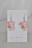 *** Pig Tulip Flower Drop Dangle Earrings