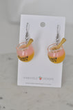 *** Bee Honey Pot Jar and Dipper Drop Dangle Earrings