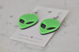 *** Acrylic Alien Invasion Drop Dangle Earrings