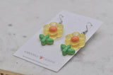 ***Yellow Flower Drop Dangle Earrings