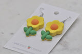 Yellow Flower Drop Dangle Earrings