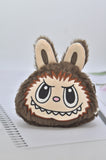 Cute Monster Coin Purse Handbag Keychain Keyring - Dark Brown