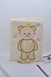 Cute Soft Plush Bear Notebook with Illustrated Coloured Pages