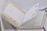 Cute Soft Plush Bear Notebook with Illustrated Coloured Pages