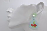 Acrylic Goldfish Bag Koi Drop Dangle Earrings