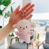 Sheep Plush Handbag Keychain Keyring