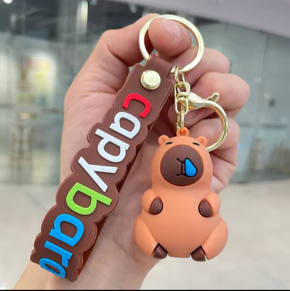 Capybara Runny Nose Keychain Keyring