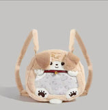 Plush Dog Crossbody and Backpack Detachable Strap