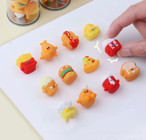 Cure Tub of Mini Fast Food Erasers - 12pcs