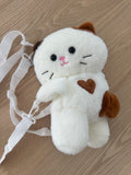 Plush Cat Crossbody and Backpack Detachable Strap