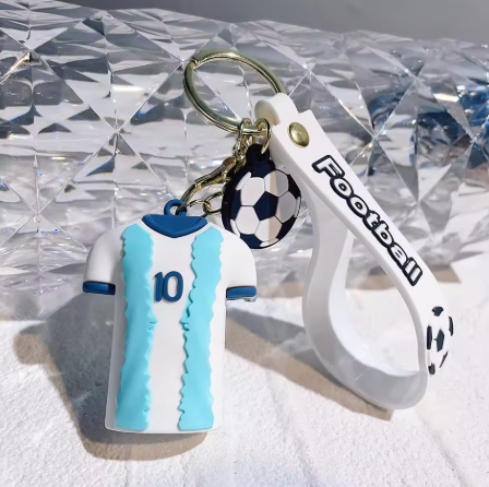 Football Number 10 Jersey Keychain Keyring