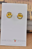 Emoji Emojicon Grinning Face Stud Earrings