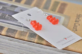 Miniature 3D Candy Lolly Gummy bear Dangle Drop Earrings - Red