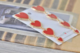 Red Hearts Drop Dangle Earrings