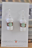 Miniature Novelty 3D Drink Starbucks Inspired Coffee Cup Drink Dangle Earrings