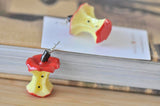 Resin Apple Core Drop Dangle Earrings