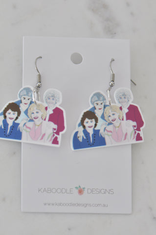 Acrylic The Golden Girls Drop Dangle Earrings