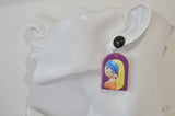 Novelty Van Gogh Girl With A Pearl Earring Inspired Dangle Earrings