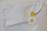 Acrylic Daisy Flower Dangle Drop Earrings