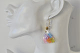 Novelty 3D Candy Lolly Gummy bear in a Bag Dangle Drop Earrings - Lime Green