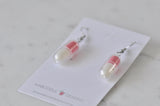 Novelty Medicine Tablet Happy Pills Dangle Earrings - Pink