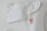 Novelty Medicine Tablet Happy Pills Dangle Earrings - Pink