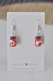 Miniature 3D Strawberry Jam Drop Dangle Earrings