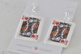 Acrylic Playing Cards King Novelty Dangle Drop Earrings