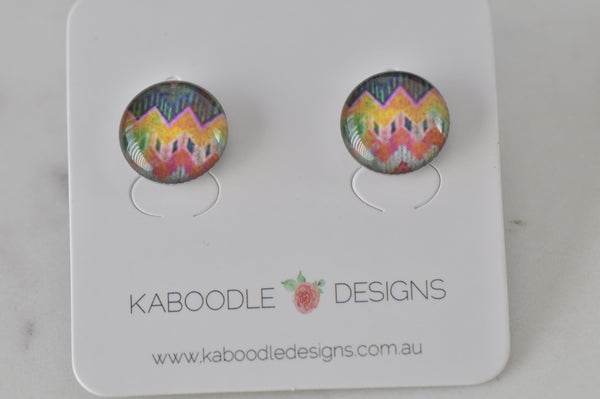 Handmade Artwork Stud Earrings