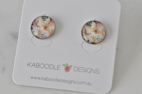 Handmade Artwork Stud Earrings