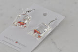 Novelty Resin Colourful Goldfish Gold Fish Bag Dangle Earrings