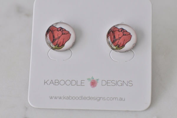 Handmade Artwork Stud Earrings