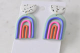 Clay Rainbow Drop Dangle Earrings